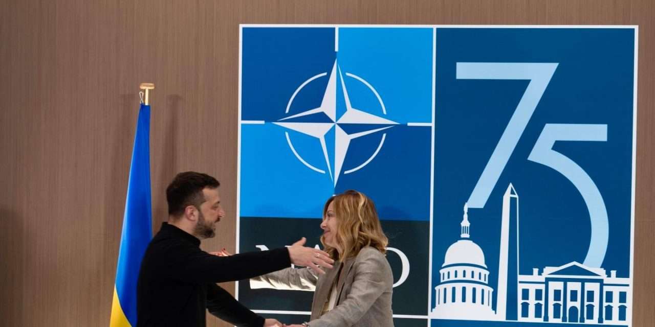 Vertice Nato, Meloni conferma il sostegno a Kiev e bacchetta Salvini